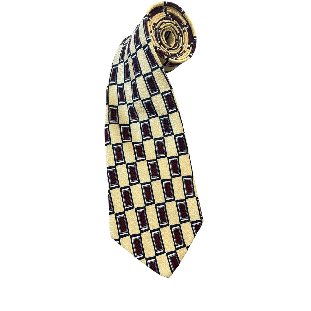 Barbara Blank New‎ York Handmade Silk Necktie Mens Extra Long Check Pattern